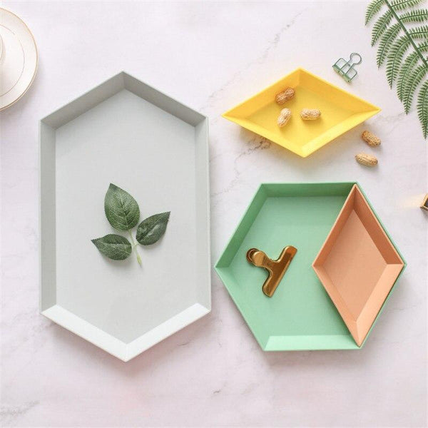 4PCS Innovative Color Geometric Storage Tray