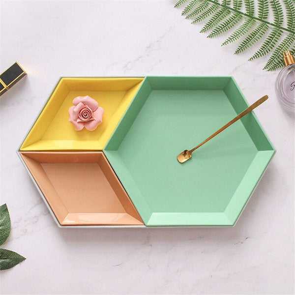 4PCS Innovative Color Geometric Storage Tray